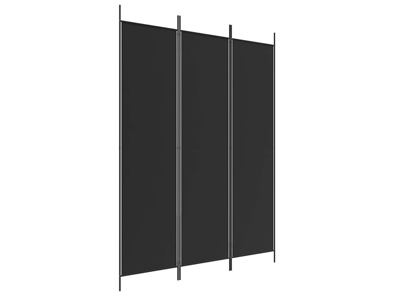  Paravent | cloison de séparation 3 panneaux noir 150x200 cm tissu  - Conforama A