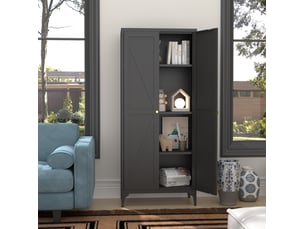 Buffet 2 porte(s) <strong>HAVRYA</strong> <strong></strong> - 35 cm coloris noir