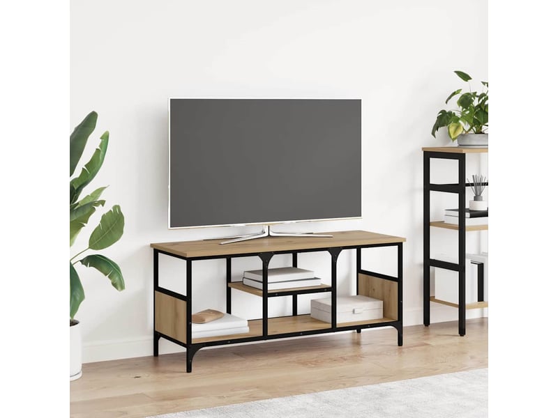  Meuble tv - banc tv - meuble de rangement 100 x 35 x 45 cm chêne artisanal  - Conforama B