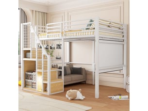 Lit mezzanine 140x200 cm SOGEU   coloris bicolore