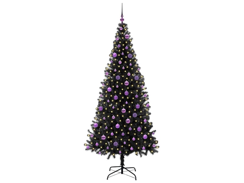 Sapin de noël - arbre de noël noir 210 cm pvc - Conforama C