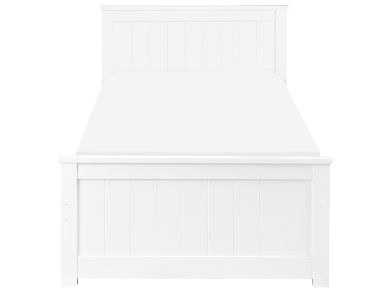 Lit avec sommier bois de pin sabran 90 x 200 cm blanc - Conforama D