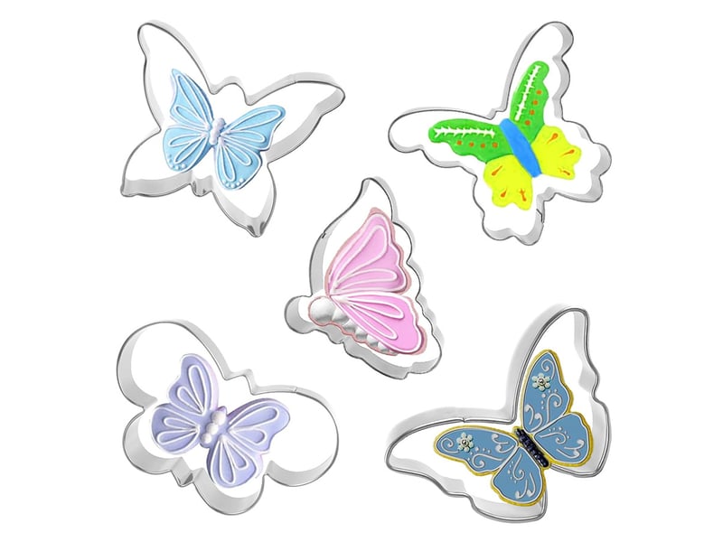 Lot de 5 emporte-pièces papillon en acier inoxydable en forme d'ailes de papillon pour biscuits, fondant, bricolage, pâtisserie, décoration de fête NO Commercial reference - Conforama A