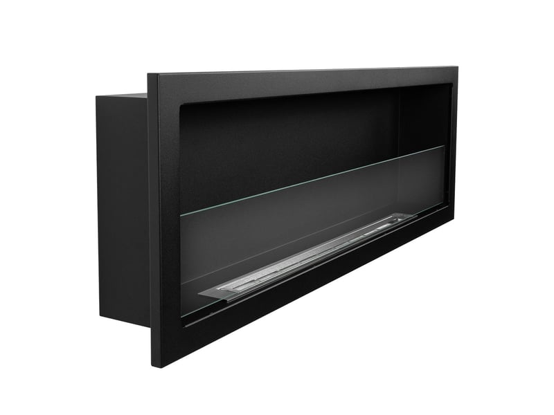 Furore 120 - cheminée encastrable au bioéthanol 120x40x15 cm avec brûleur en acier de 1,25 l - Conforama E