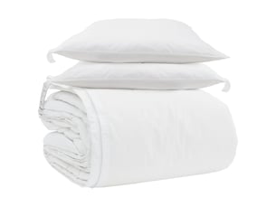 Ensemble de duvet avec oreiller 3 pièces - couette blanc plume de canard
