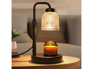 Lampe chauffe-bougie avec minuterie et variateur, réglable pour bougies en pot