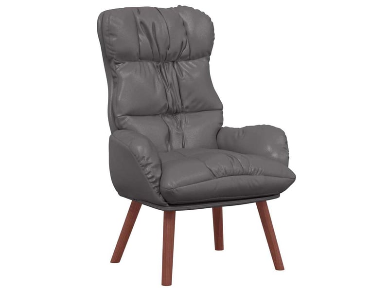  Fauteuil salon, fauteuil relax gris 69 x 74 x 93 cm simili cuir  - Conforama A