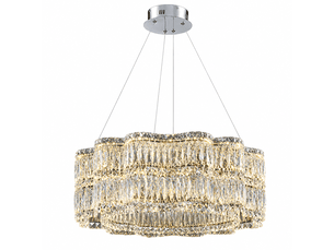 Lustre fleur en cristal b-3 ø 60 cm – éclairage 3 couleurs