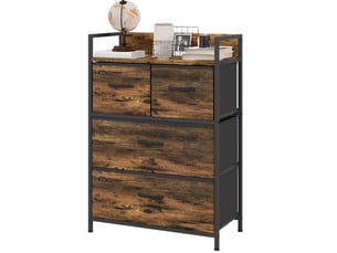 Buffet 0 porte(s) 4 tiroir(s) <strong>FLORAGRACE</strong> <strong></strong> - 60 cm coloris marron
