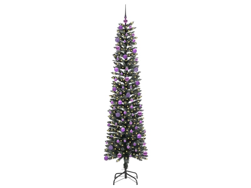  Sapin de noël - arbre de noël artificiel vert 210 cm pvc, plastique et acier  - Conforama C