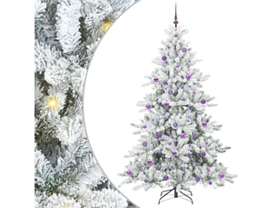 Sapin de noël - arbre de noël artificiel à branches articulées blanc 210 cm