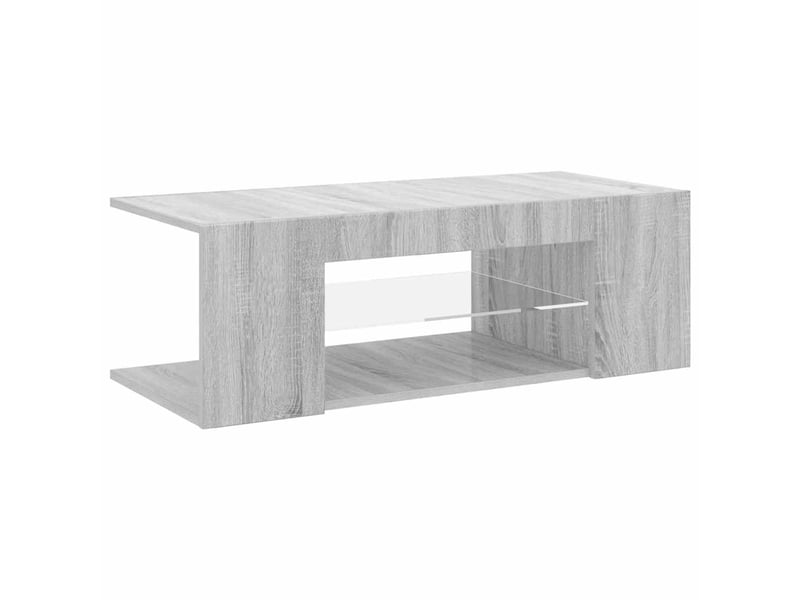 Meuble tv - banc tv - meuble de rangement avec lumières led sonoma gris 90x39x30 cm - Conforama A