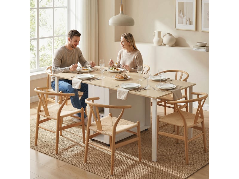  Table pliante pour 6 personnes avec 2 tiroirs et 4 étagères.  - Conforama D