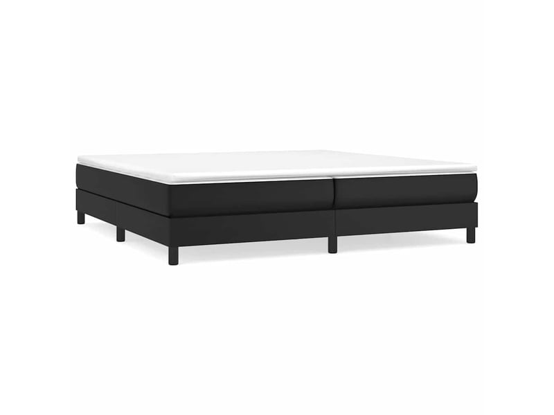  Lit double- lit adulte -  cadre de lit à lattes noir 200x200 cm similicuir  - Conforama A