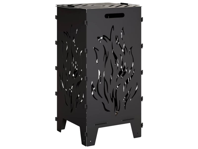  Brasero exterieur, foyer de cheminée noir 47x38x75 cm acier  - Conforama A