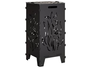 Brasero exterieur, foyer de cheminée noir 47x38x75 cm acier