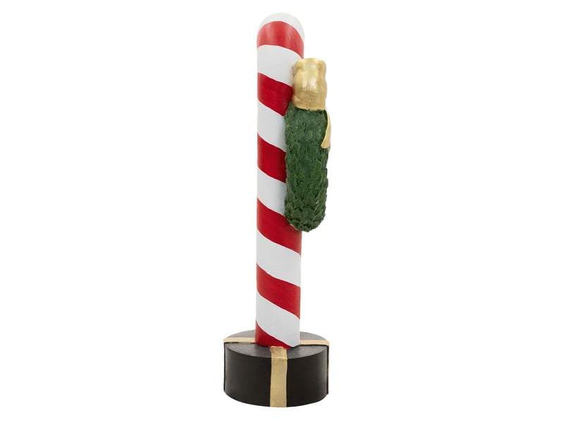 Ecd germany figurine sucre d’orge avec éclairage led, 68 cm, canne à sucre sur pied avec couronne et nœud doré, bâtonnet lumineux à piles, décoration de noël, déco pour le salon et les fêtes ECD Germany GmbH - Conforama E