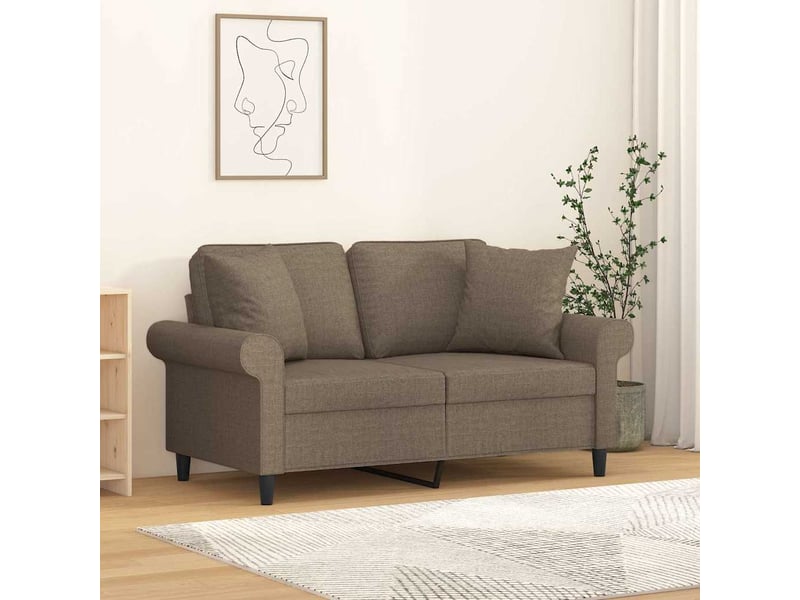  Lot de 2 coussins décoratifs taupe 40x40 cm tissu cf60890  - Conforama B