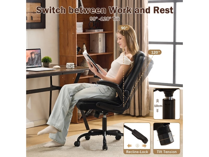  Chaise de bureau, 64x64x102 cm, roulettes, hauteur réglable, bicolore, poids 13,5 kg cao-W5589P514163-conf-NEW - Conforama W