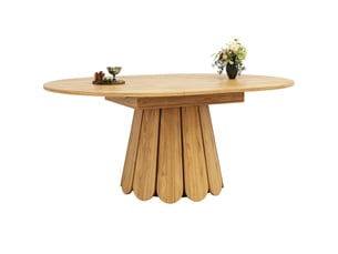 Table à manger à rallonges, 118-158 cm, pouvant accueillir jusqu'à 6 personnes, couleur bois