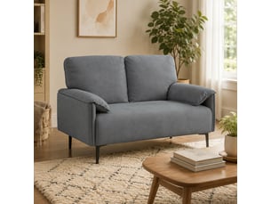 Canapé droit fixe <strong>MODENVIE</strong> <strong></strong> 2 places Velours gris