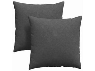 Lot de 2 coussins de canapé, coussins décoratifs tissu en velours côtelé gris foncé cf58827