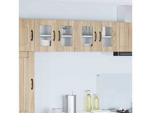 Meuble mural de cuisine, cabinet en verre mural chêne sonoma 60x31x40cm shl7555