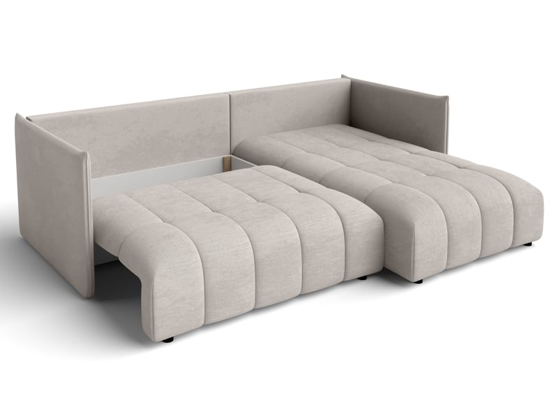  Canapé d'angle beige avec fonction couchage cosmova 245 cm Cosmova - Conforama E