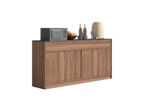 Buffet 4 porte(s)  3 tiroir(s)   - 160 cm coloris bois foncé 