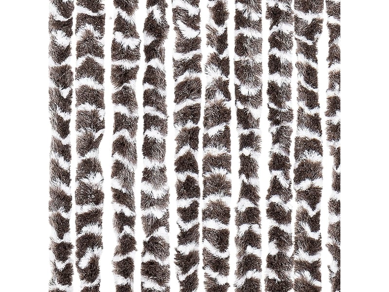  Rideau anti-mouches, moustiquaire marron et blanc 90x200 cm chenille cf43565  - Conforama E