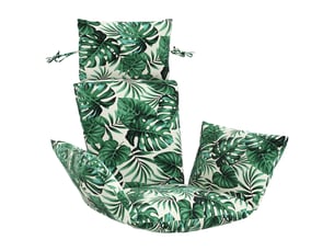 Coussin pour balançoire de chaise d'œuf, coussin d'intérieur et d'extérieur adirondack putten 100 % polyester motif feuilles cf50070