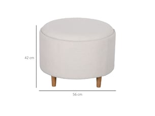 Pouf / repose pied GENERIC HOME blanc