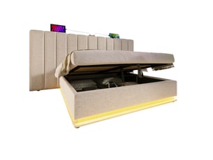 Lit coffre 160x200 cm <strong>HAUSS SPOLE</strong>  <strong></strong> coloris beige