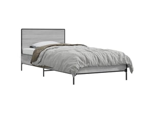Lit simple 80x200 cm    coloris gris