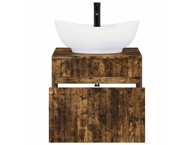  Ensemble de mobilier de salle de bain chêne fumé cf64635  - Conforama C