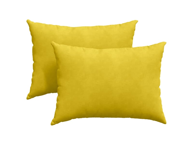 Lot de 2 coussins de canapé, coussins décoratifs jaune 70 x 50 cm cf59108 - Conforama A