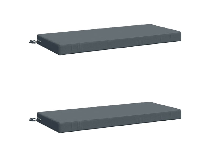 Lot de 2 coussins de banc, coussins d'assise soest 100 % polyester bleu cf57065 - Conforama A