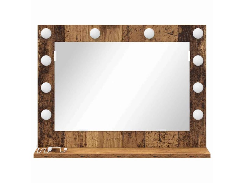  Miroir de vanité, miroir de coiffeuse bois ancien 60 x 45 x 18 cm rectangulaire cf62744  - Conforama D