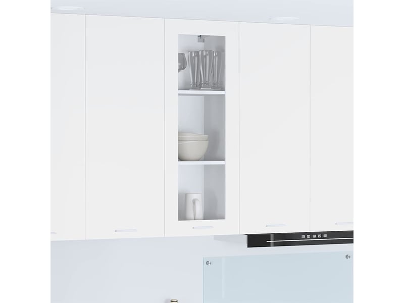 Meuble de rangement cuisine, armoire suspendue blanc 40x31x100cm bois d'ingénierie - Conforama B