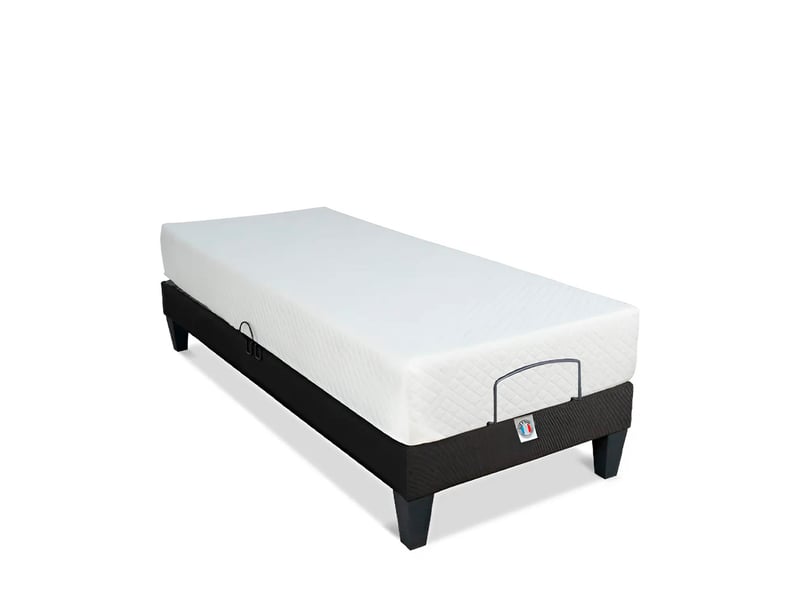  Ensemble matelas mémoire de forme absolu avec sommier amiral 80x200 cm 4BP.AB.C.SOLO.0820 - Conforama A