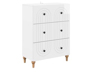 Armoire de rangement bureau, armoire à tiroirs blanc brillant 66 x 34,5 x 90 cm shl7134