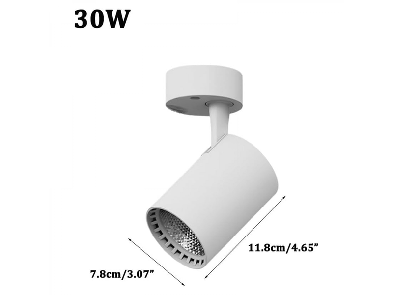 Éclairage de couloir, de balcon, spots d'accentuation réglables, éclairage de cuisine, d'îlot, de musée, éclairage de plafond en saillie, 3000k, blanc - Conforama B