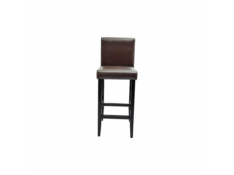  Lot de 2 tabouret de bar, chaise de bar marron foncé similicuir  - Conforama D