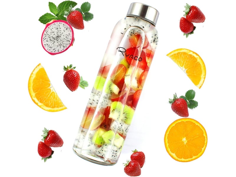  Bouteille d'eau en verre borosilicate 550ml sans bpa  - Conforama C