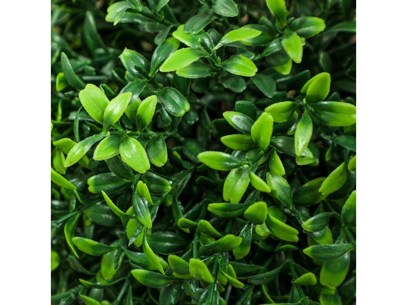  Lot de 2 buis artificiels 91,6 cm – vert – double boule avec pots décoratifs et protection uv – intérieur et extérieur  - Conforama D