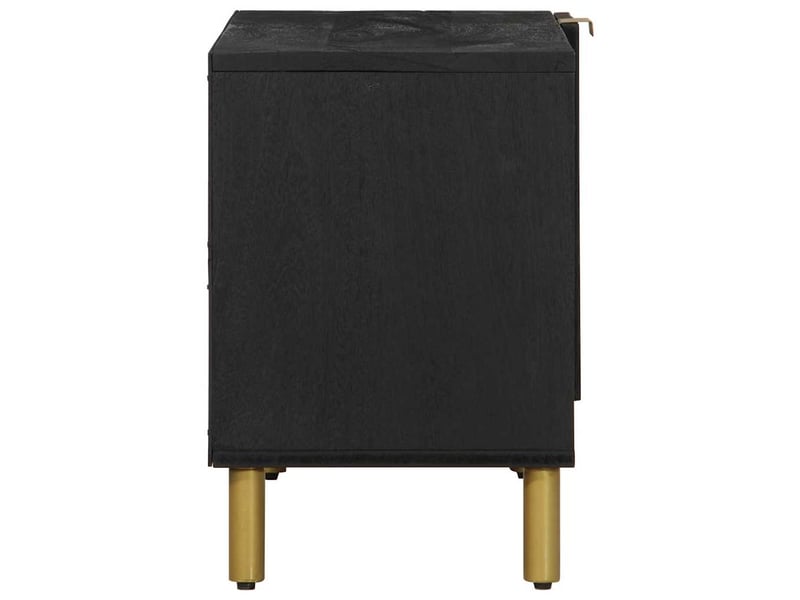  Meuble tv - banc tv - meuble de rangement noir 80x33x46 cm bois d'ingénierie  - Conforama D