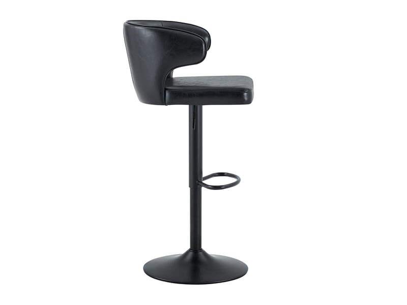  Lot de 2 tabourets de bar pivotants réglables en similicuir pu noir W3658P438273 - Conforama B