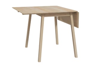 Table de salle à manger pliante, table de cuisine, 2 sections dépliables, 110 x 86 x 75 cm, naturelle