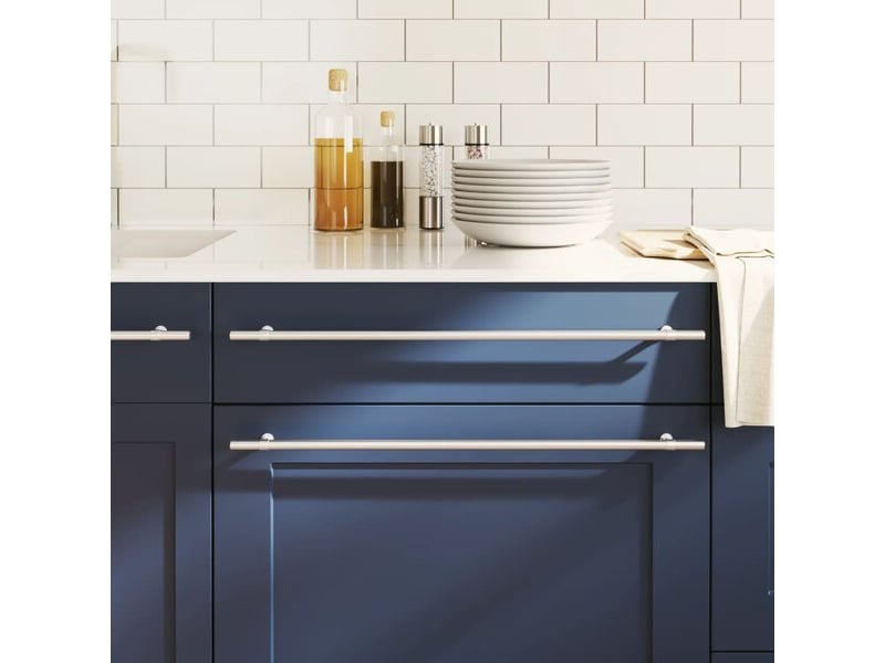  Poignées d'armoire, 20 pièces, argentées, en acier inoxydable cfe1668575  - Conforama A