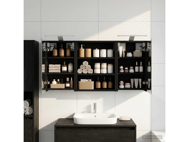  Ensemble de meubles de salle de bain 3 pcs 100x10.5x50 cm shl147  - Conforama B